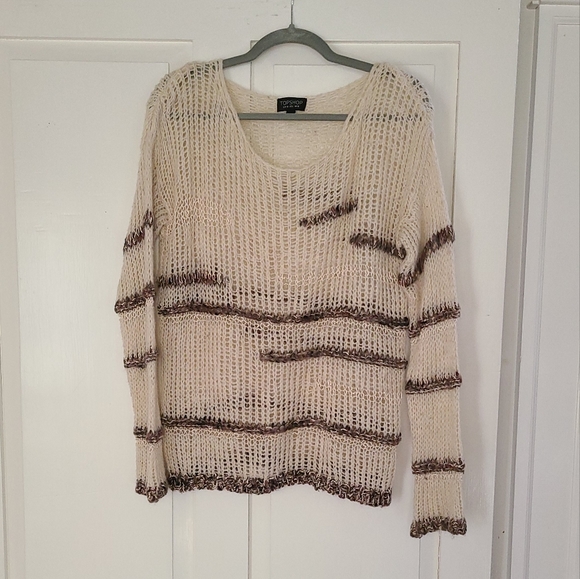 TOPSHOP open knit mixed yarn sweater - Picture 1 of 3